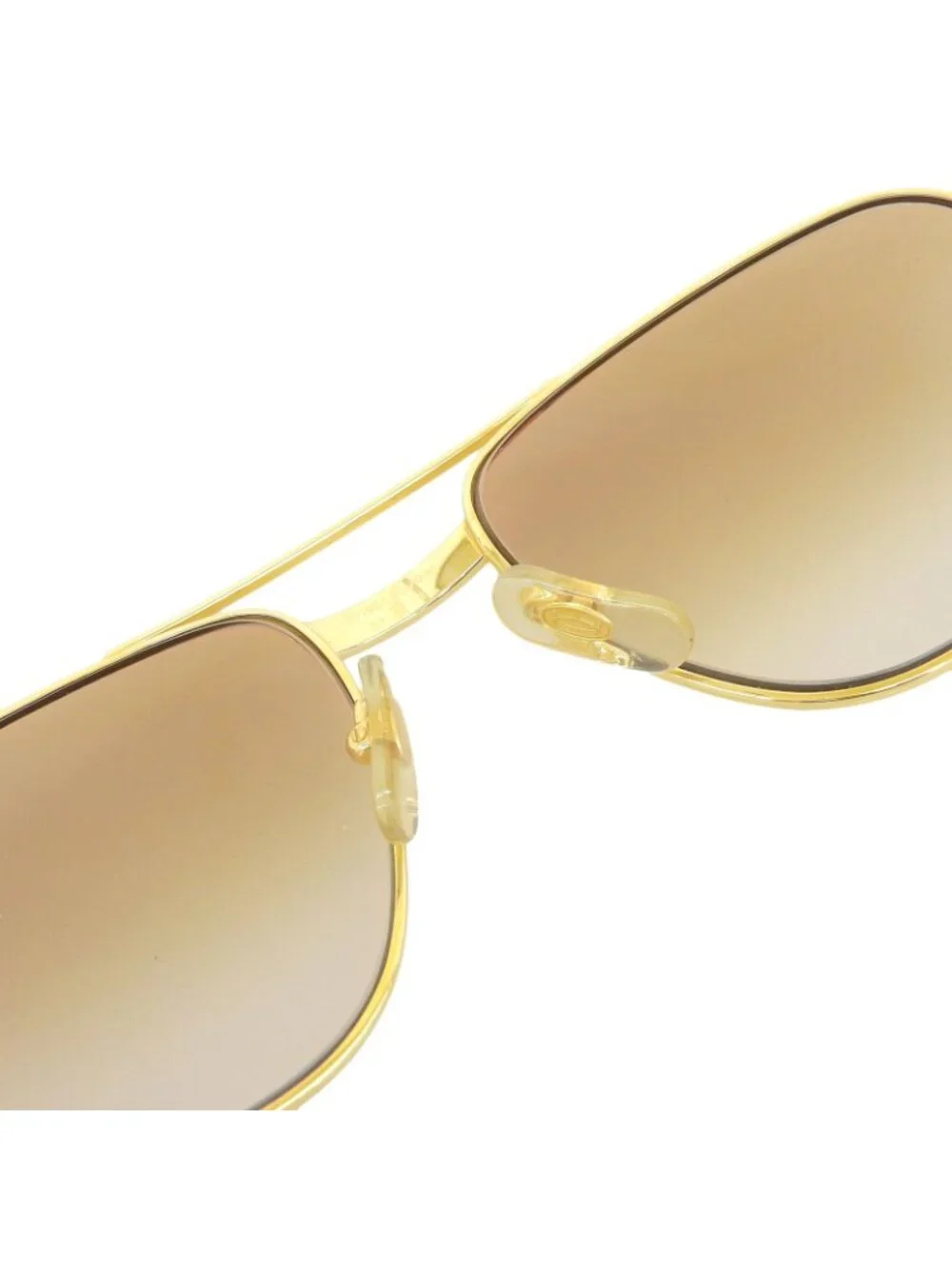 Cartier Santos de Cartier Two Bridge Sunglasses Eyewear Gold Silver